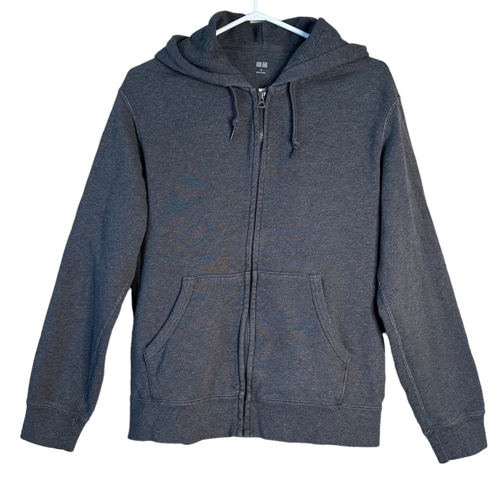 Uniqlo Men’s Grey Front Zip Hoodie Medium
